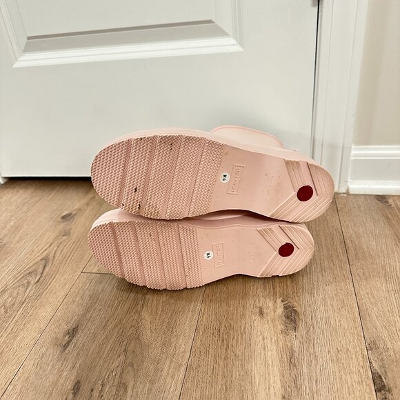 HUNTER Play Short Rain Boots in Light Natural Pink Size US 9 - Picture 7 of 7